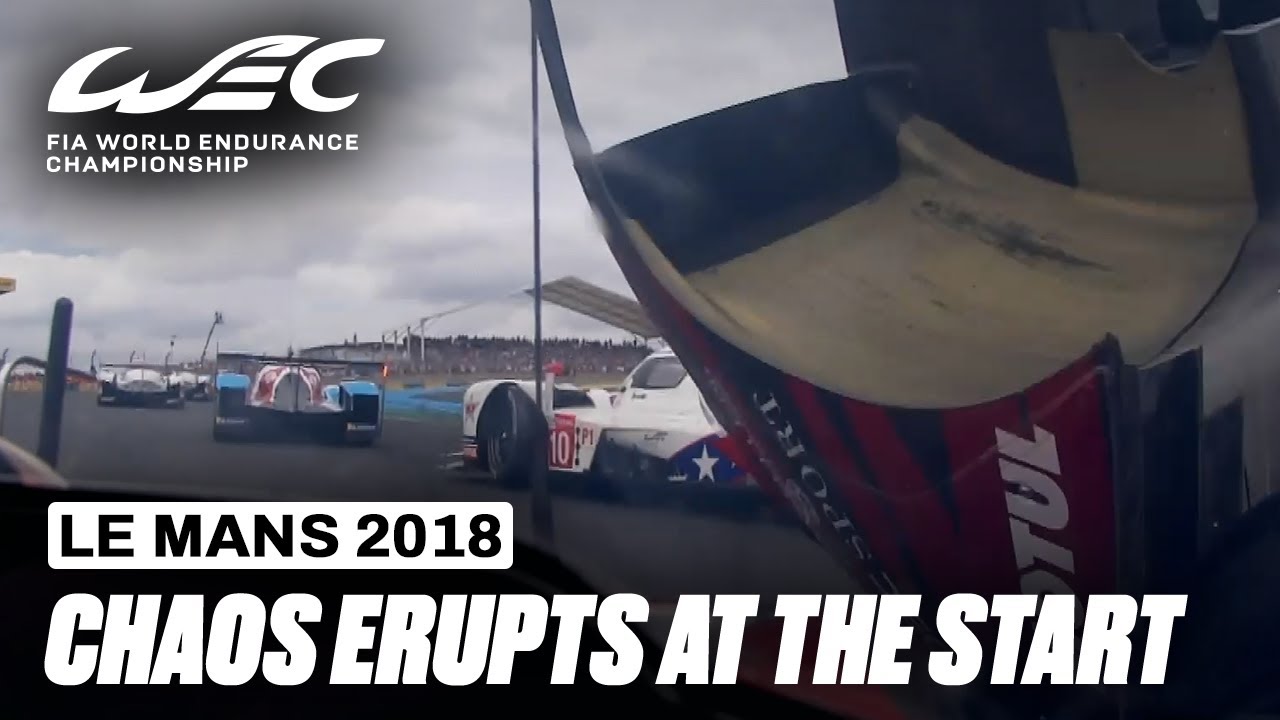 Absolute CHAOS at the Start 🫨 | 24 Hours of Le Mans 2018 | FIA WEC.mp4