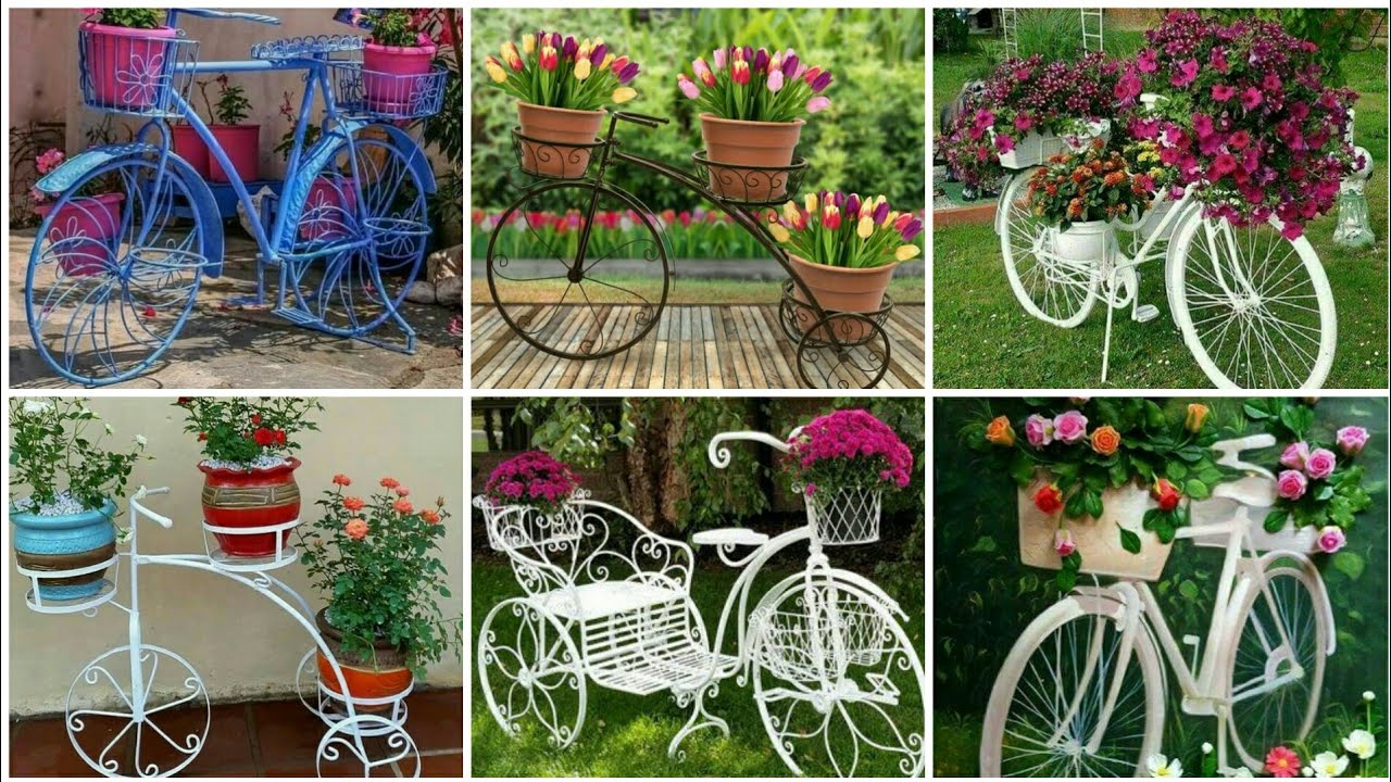 Awesome bicycle planters & gardens decorative indoor home ideas YouTube