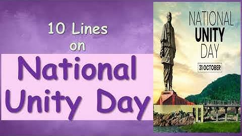 National Unity Day || 10 Lines on National Unity Day
