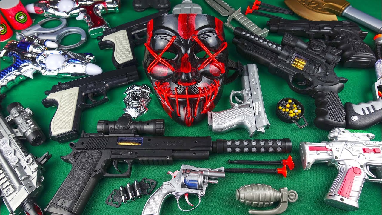 Realistic Rifles and Pistols - XX Neon Light Mask !! Space Toy
