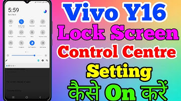 Vivo Y16 Lock Screen Control Centre Setting Kaise On Kare // Control Centre Lock Screen In Vivo Y16