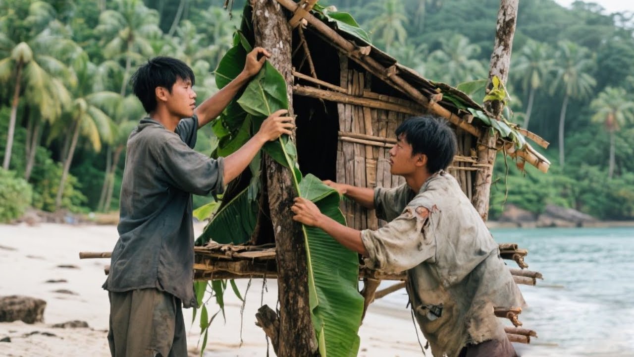 挑戰荒島生存30天！教你在荒島製作捕獵陷阱和庇護所，世界末日來了不怕【探索兄弟】
