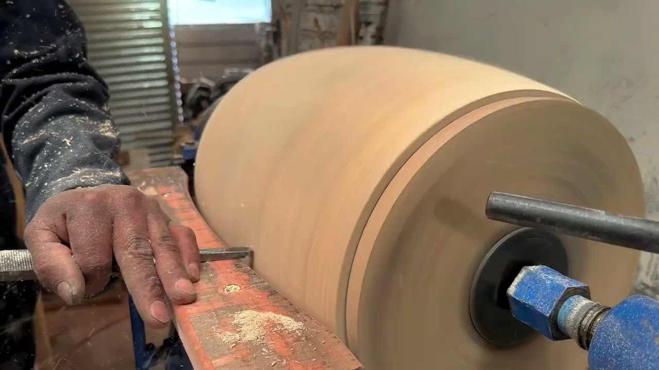 Fabricación de tamboras en torno