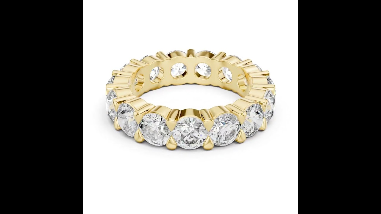 Full Circle Round Cut Diamond Eternity Wedding Band