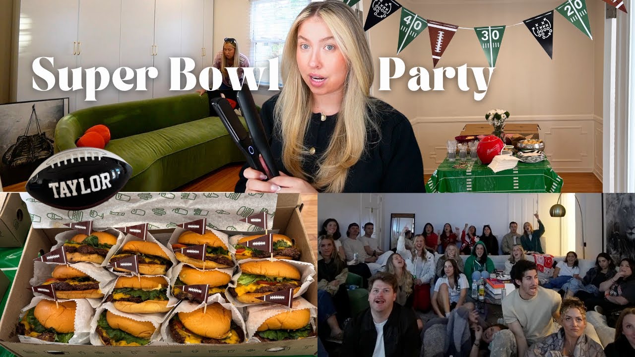 VLOG: Hosting A Super Bowl Party -- Ideas, Planning & Prep