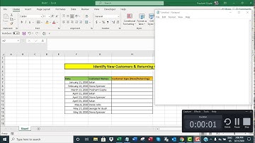 Identify New Customers & Returning Customers in Excel