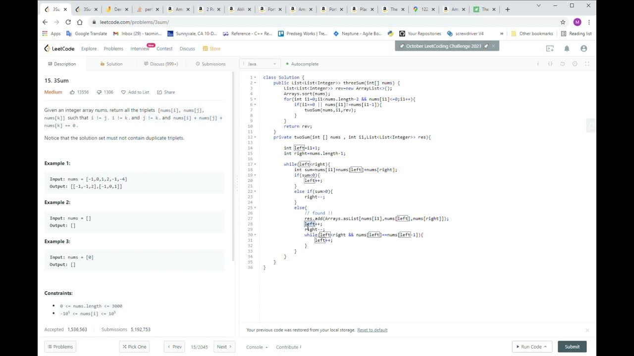 LeetCode 0015 3Sum - YouTube