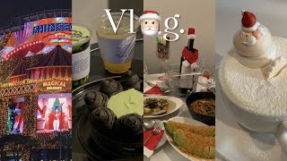 VLOG | 크리스마스하나도?기대안돼️ㅋㅋ| 명동 신세계백화점 | 하우스도산 누데이크 | 밀푀유나베 & 후르츠산도 만들기 | 익선동 낙원역 | 사월의 물고기