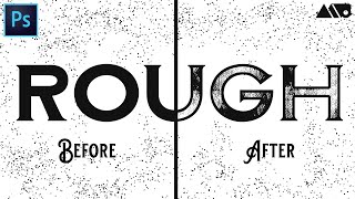 How to Brush Texture onto Type in Adobe Photoshop Tutorial