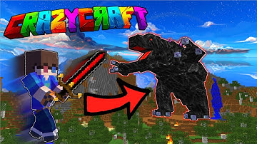 Fighting Mobzilla! Minecraft Crazy Craft