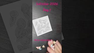 Inktober 2026, day 1, Pixioze by Margaret Bremner czt #inktober #zentangle #relax #inktober2026