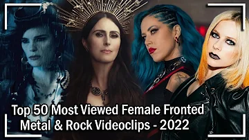 Top 50 Most Viewed Female Fronted Metal & Rock Videoclips - 2022