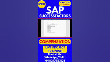 SAP SuccessFactors Compensation Training Online Tutorial Class 38 2025 #sapsuccessfactorstraining