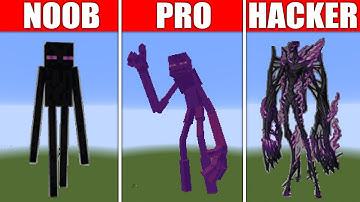 Pixel Art (NOOB vs PRO vs HACKER) Enderman in Minecraft