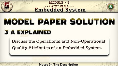 3 a Model Paper Solution Explained Module 2 6th Sem Embedded systems ECE 2022 Scheme VTU