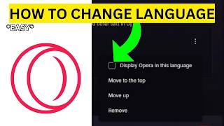 How To Change Language on Opera GX(EASY)