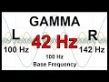 42 hz pure binaural beat  gamma waves 100 hz base frequency