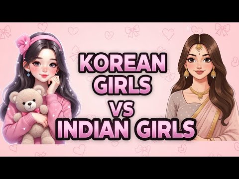 Korean girls VS Indian girls💄🥰💖| Big Difference! 😯 #koreangirls #indiangirls #comparison #kpop #love
