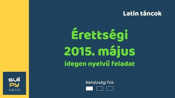 Informatika érettségi - programozás: 2015. május idegen nyelvű feladat * Python