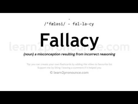 Pronunciation of Fallacy | Definition of Fallacy