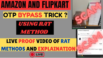Amazon And Flipkart Otp Bypass Trick [ Using Rat Method ] LIVE VIDEO PROOF AND EXPLANATION !