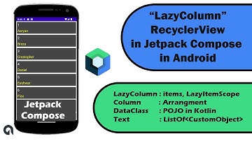 Jetpack Compose Lazycolumn - Recyclerview Jetpack compose | Android Compose Lazycolumn