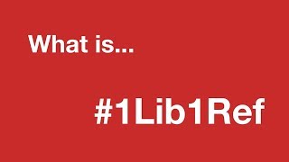What is #1Lib1Ref | Wikimedia UK