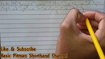 Pitman Shorthand Exercise 22 ,New Era Complete Course, All Exercises 1 to 140, For Beginners / BASIC