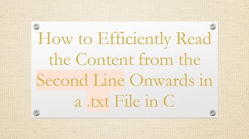How to Efficiently Read the Content from the Second Line Onwards in a .txt File in C