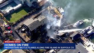 Home destroyed in fire along Fire Island