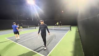 Getting dominated by Michael Lee in pickleball doubles game 2 (1/30/2024)