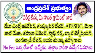 త్వరగా జాబ్ కావాలా? డైరెక్ట్ జాబ్స్ | Computer Operator Job Requirement in Telugu Latest Job in AP