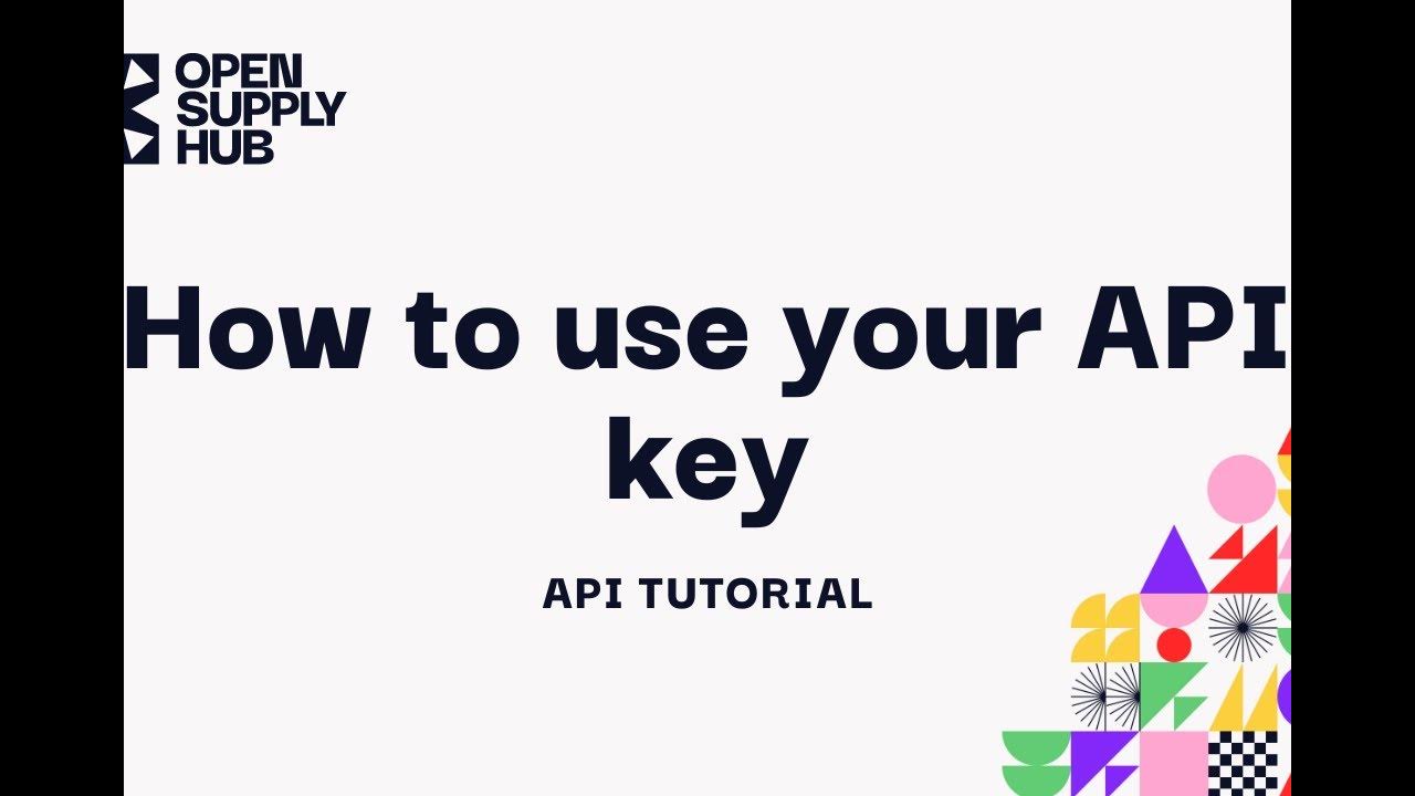 API Tutorial Video 2 - Getting Your API Key and Adding it to Postman ...