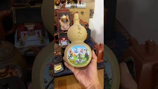 Heaven&#39;s Mandate Gourd Art: A Miniature World within a葫芦 (Húlu)!#YouTubeShorts#GourdArt#Miniature