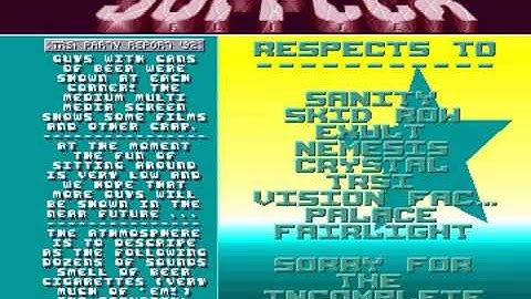 AMIGA-Demo "Supplex: TRSI Easter Party Intro / Pantro / Easter Conference 1992 Party Report"