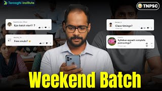 Faqs On Weekend Batch 20252026 Terzaghi Institute