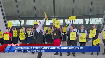 United flight attendants vote to authorize strike thumbnail