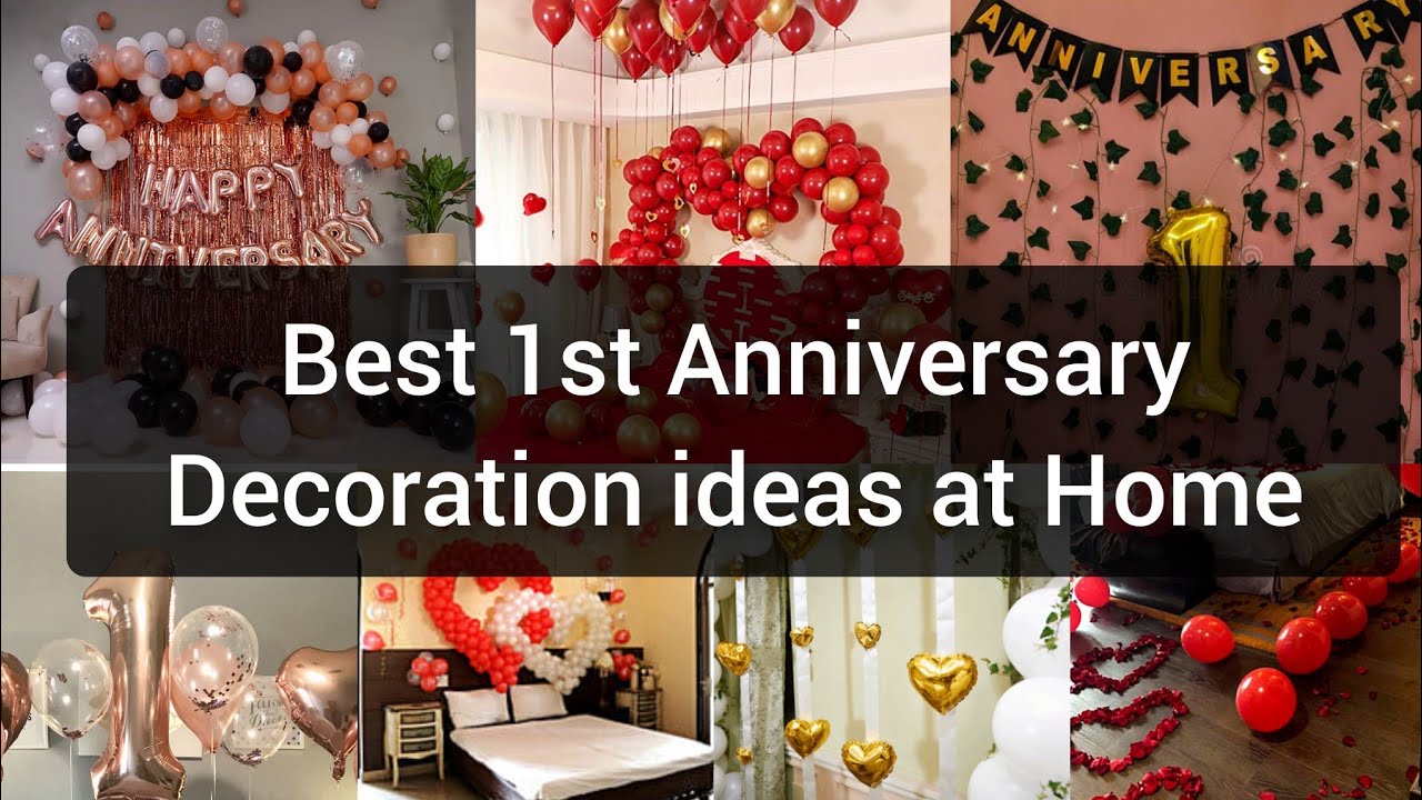Beautiful First Wedding Anniversary Decoration ideas at Home ...