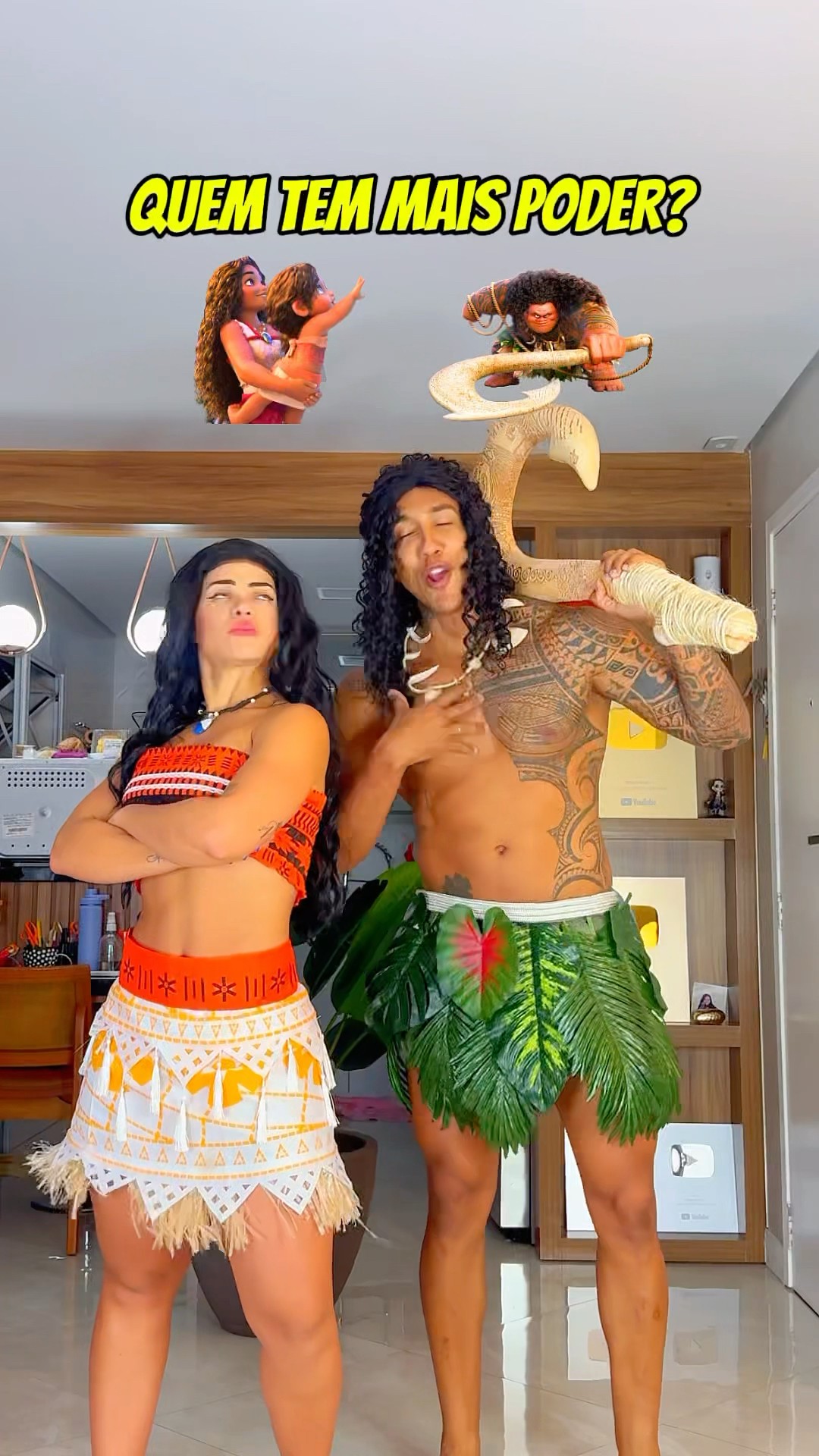 MAUI OU MOANA? ​⁠@mayca.brasil #challenge #moana #maui #funnymemes #short #shorts