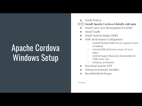 2- Install Apache Cordova Globally with npm