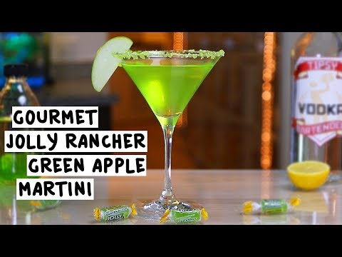 Gourmet Jolly Rancher Green Apple Martini