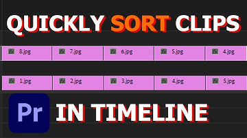 Premiere Tutorial: Sorting Clips in Timeline