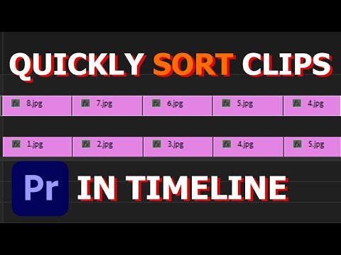 Premiere Tutorial: Sorting Clips in Timeline