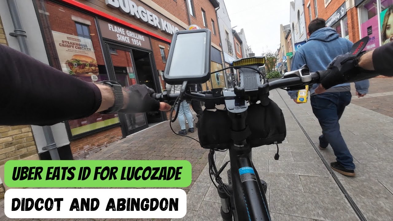 Whoosh delivery ID check for Lucozade UberEats. Didcot with Deliveroo & Abingdon via The Hanson Way.