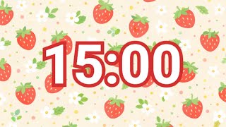 15-Minute Strawberry Blossom Timer | Cute Spring Classroom Countdown
