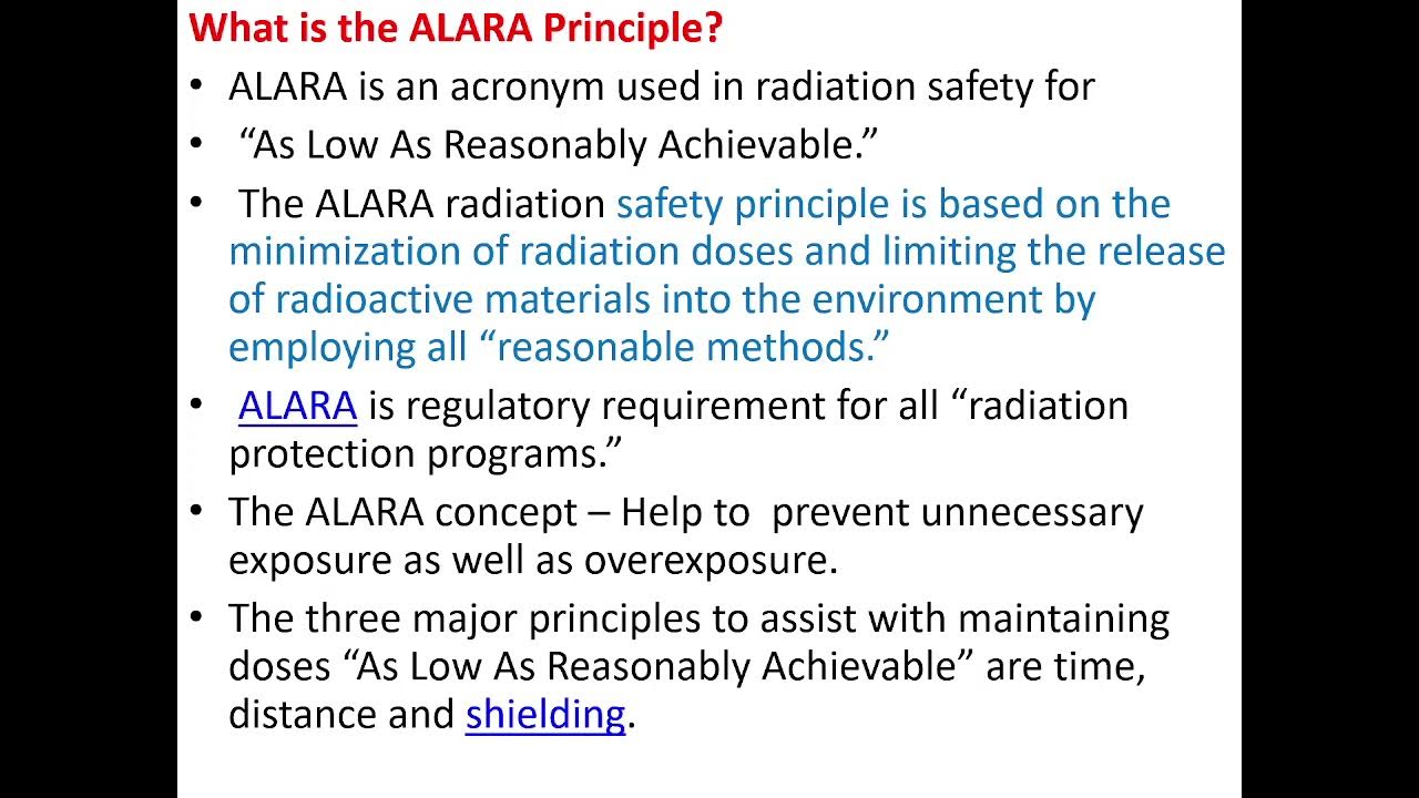 ALARA Principle, 10Day Rule Presentation YouTube