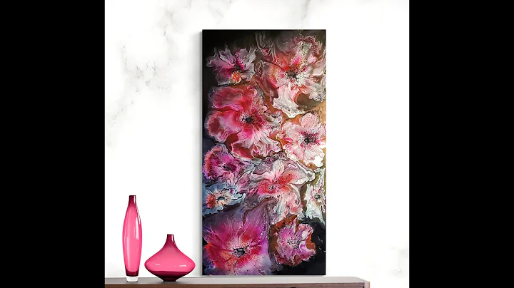 (542) "Wild at Heart" MASSIVE Multi Bloom Technique on Satin Enamel Acrylic Pour Painting