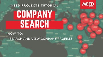 MEED Projects | Company Search tutorial