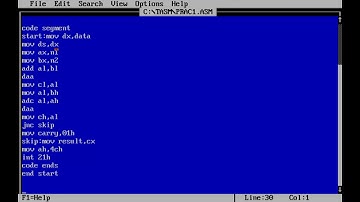TASM TUTORIAL 8086 PROGRAM PART1 SYNTAX EXPLANATION!!!!!