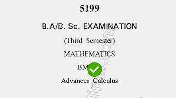 2017 Cdlu BSc 3rd Sem Maths Advance Calculus Question Paper